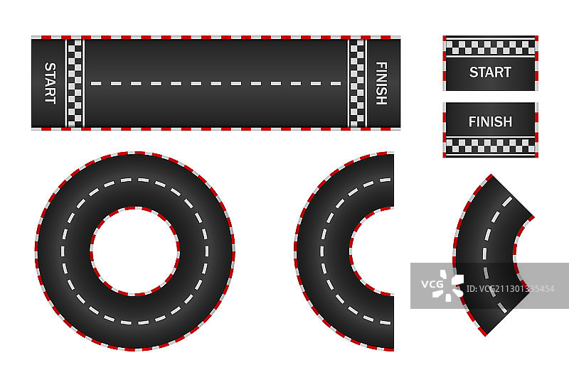 带有起点终点和线条的无限赛道图片素材