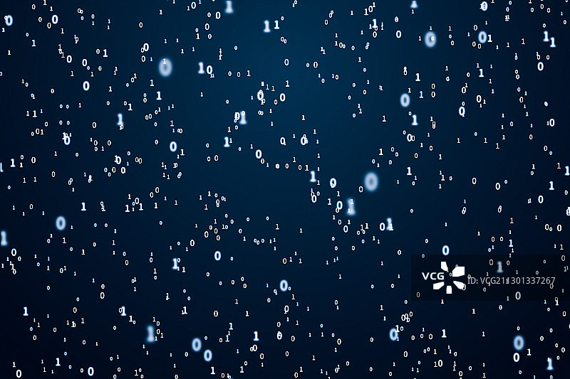 二进制0和1数字科技背景 3D渲染图片素材
