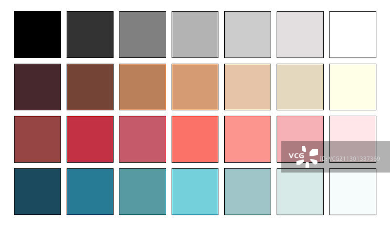 粉色和蓝色概念的彩色调色板图片素材