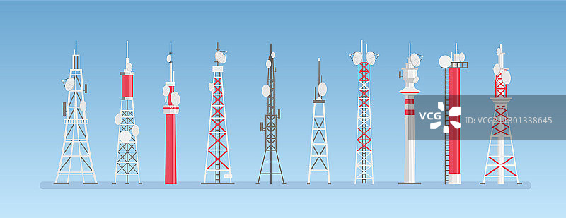 无线电塔卡通图片素材