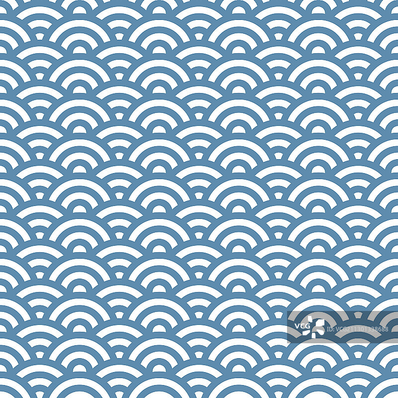 蓝白波浪线性无缝设计图片素材