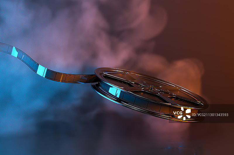 电影工业胶卷 3D渲染图片素材