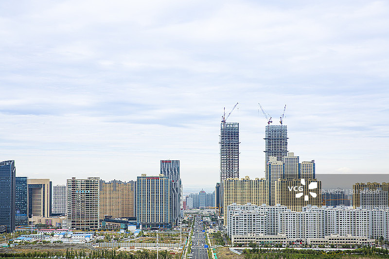 乌鲁木齐头屯河区经济开发区新开区全景图片素材