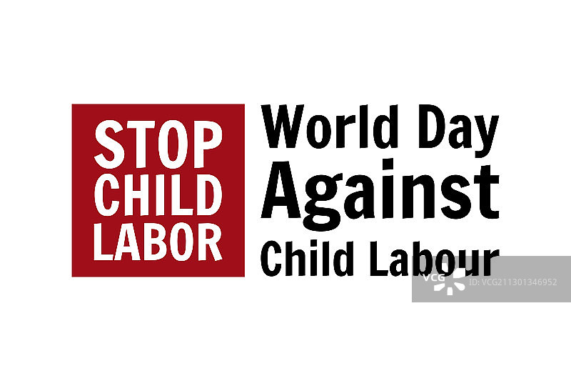反对使用童工日概念模版图片素材