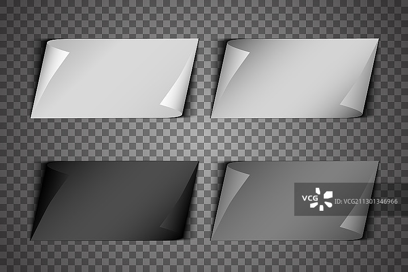 逼真折角纸张图片素材