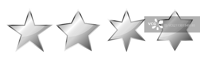 银色星星合集图片素材