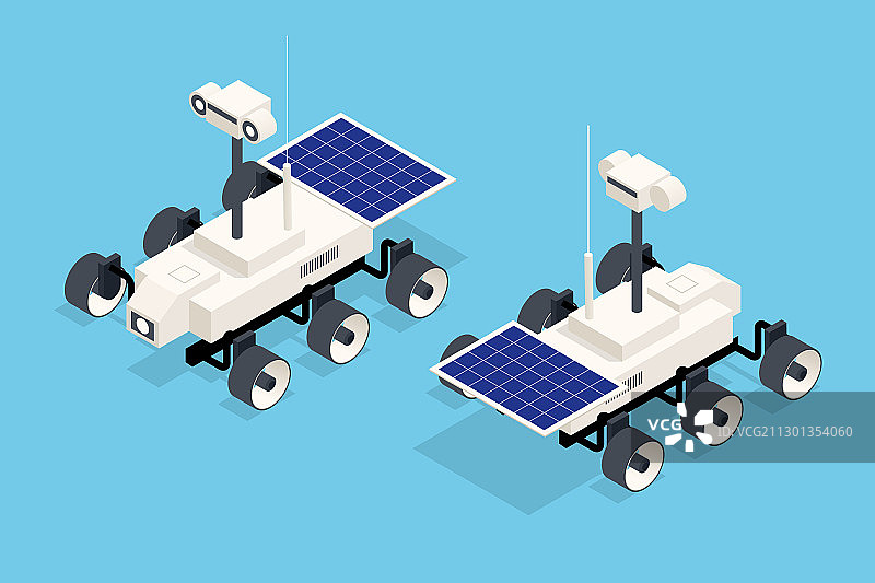 2.5D月球或火星探测车图片素材