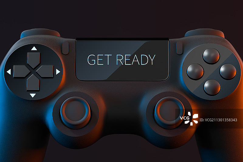 黑色游戏手柄 3D渲染图片素材