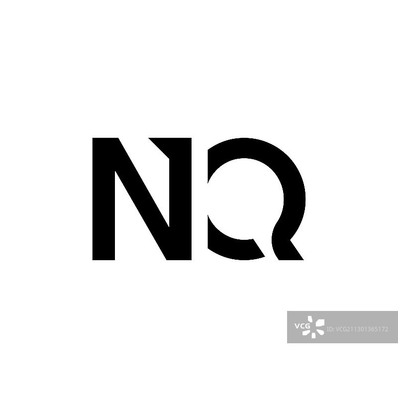 首字母NQ标志设计模板创意图片素材