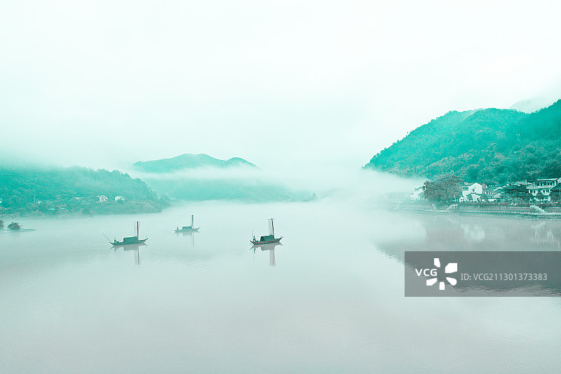 瓯江帆影图片素材