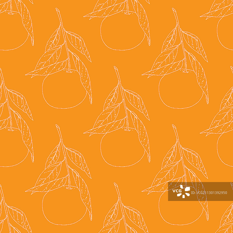橘子水果无缝图案图片素材