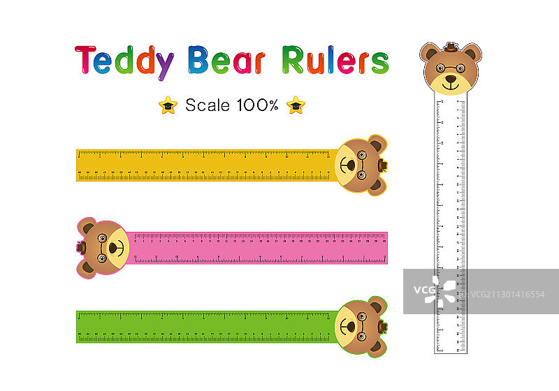 英寸和公制刻度尺图片素材