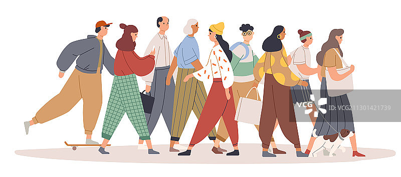 逆流而行的年轻女人图片素材