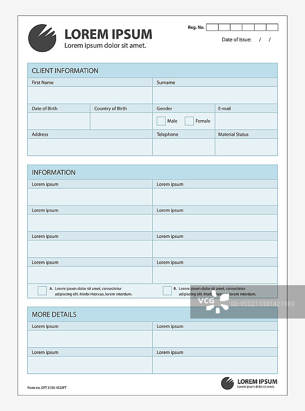 客户信息概念的简洁表格图片素材