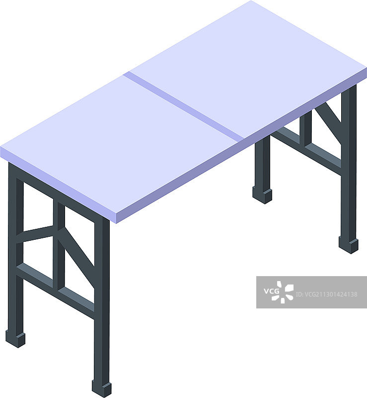 折叠桌图标2.5D风格图片素材