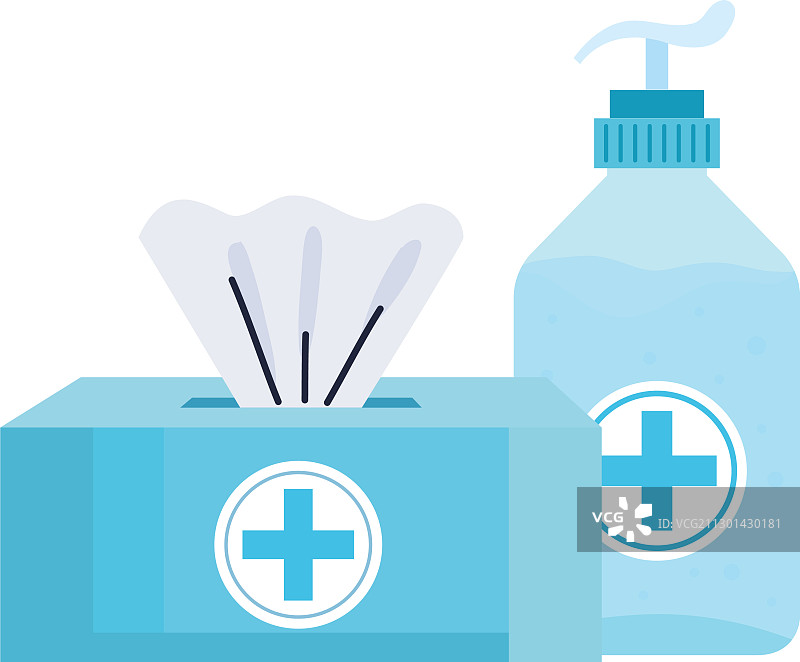 带湿布的抗菌皂瓶图片素材