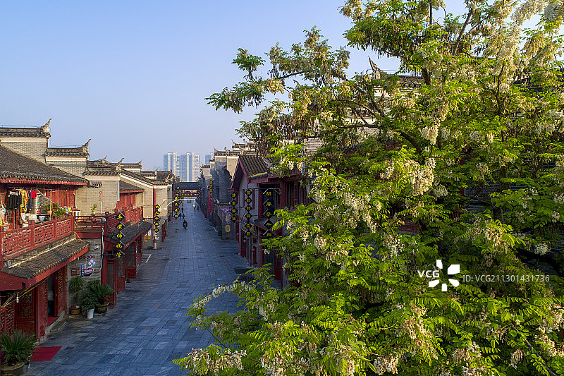 襄阳古城古治街传统民居城市风光图片素材