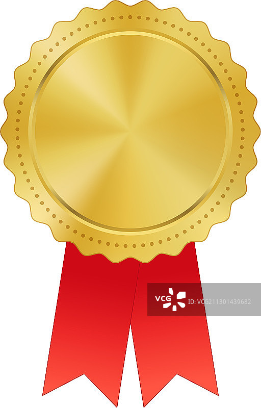 金牌红色丝带浮雕细节图片素材