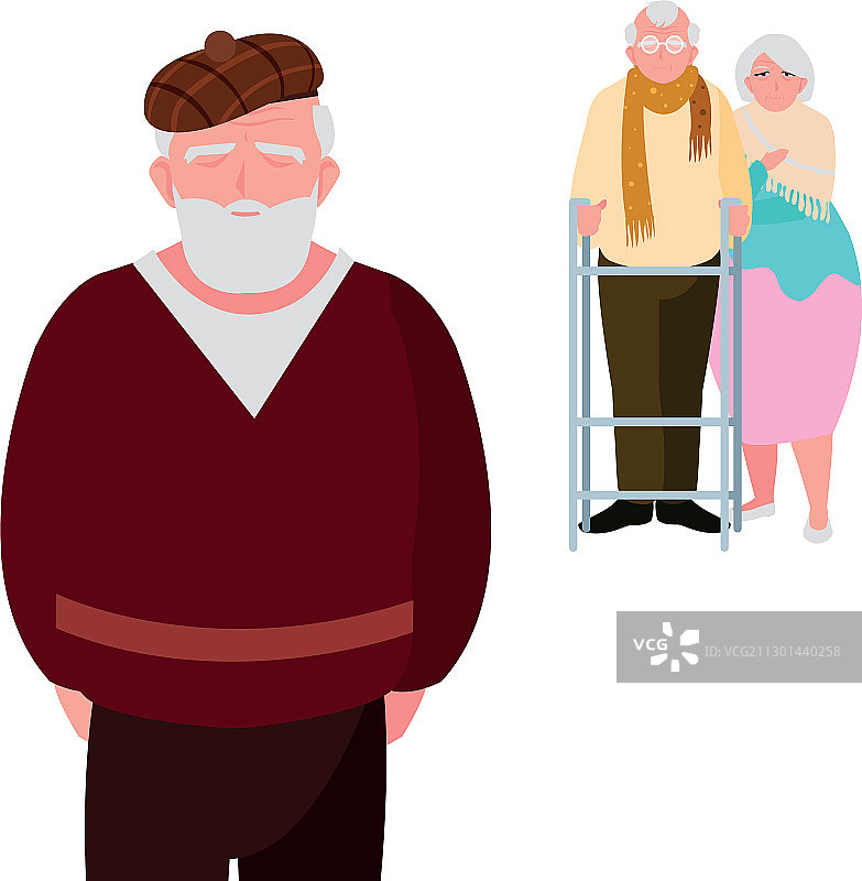 老年人在家中分享图片素材