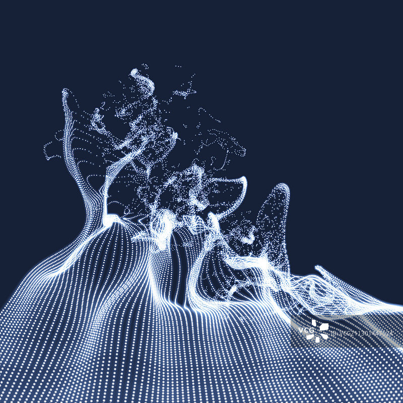 动态粒子水花阵列图片素材