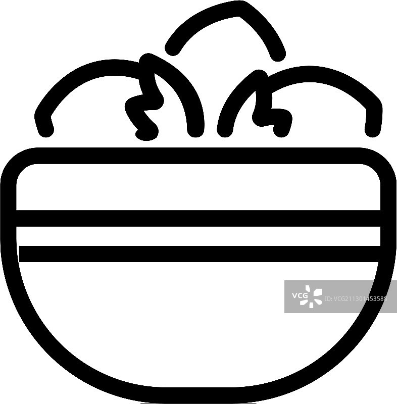 榛子盘子轮廓图标图片素材