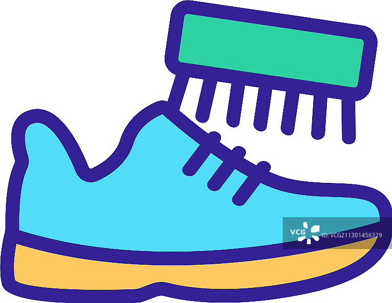 刷鞋图标轮廓图片素材