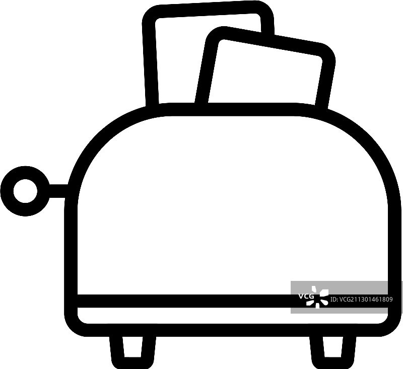 机械式烤面包机图标，含两片面包图片素材