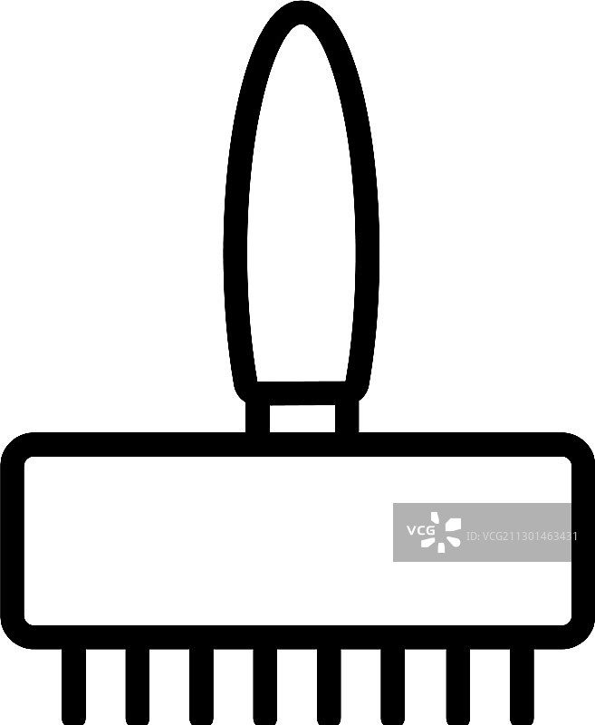 大耙梳轮廓图标图片素材