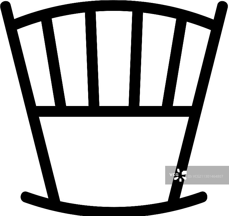 摇篮摇椅后视图图标轮廓图片素材
