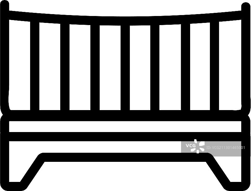 婴儿床游戏围栏图标轮廓图片素材