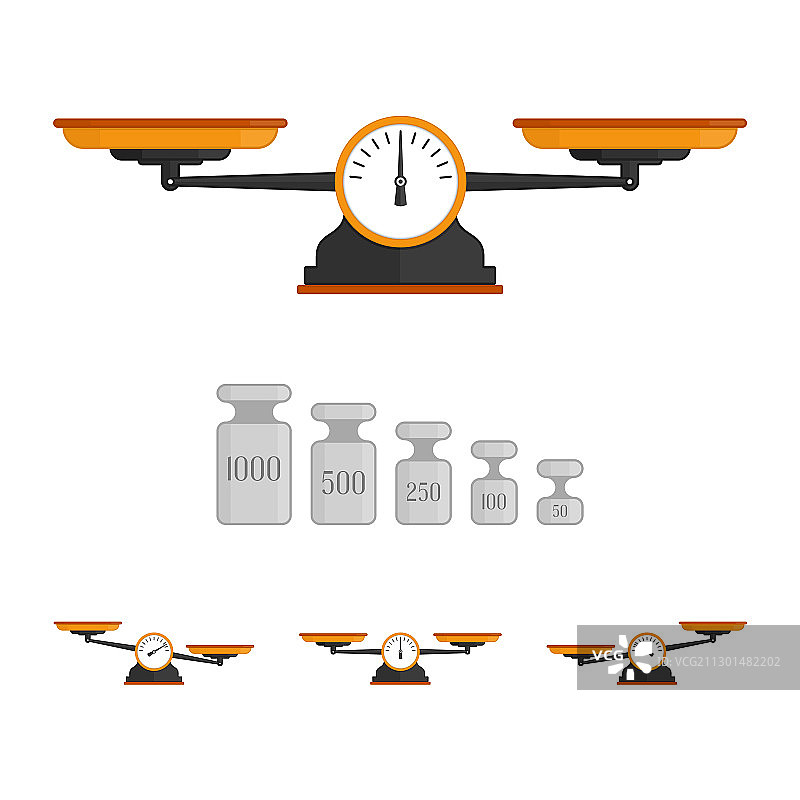 带砝码的天平图片素材