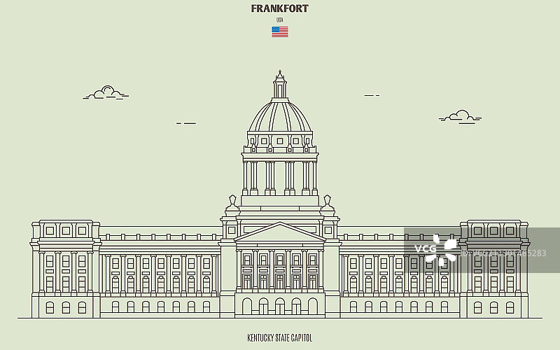 美国肯塔基州议会大厦地标建筑图片素材