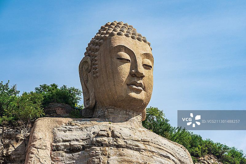 太原蒙山大佛图片素材