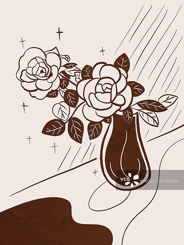 玫瑰插花图片素材