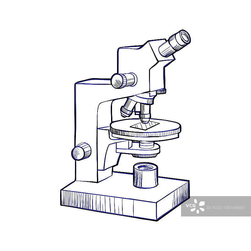 显微镜素描图片素材