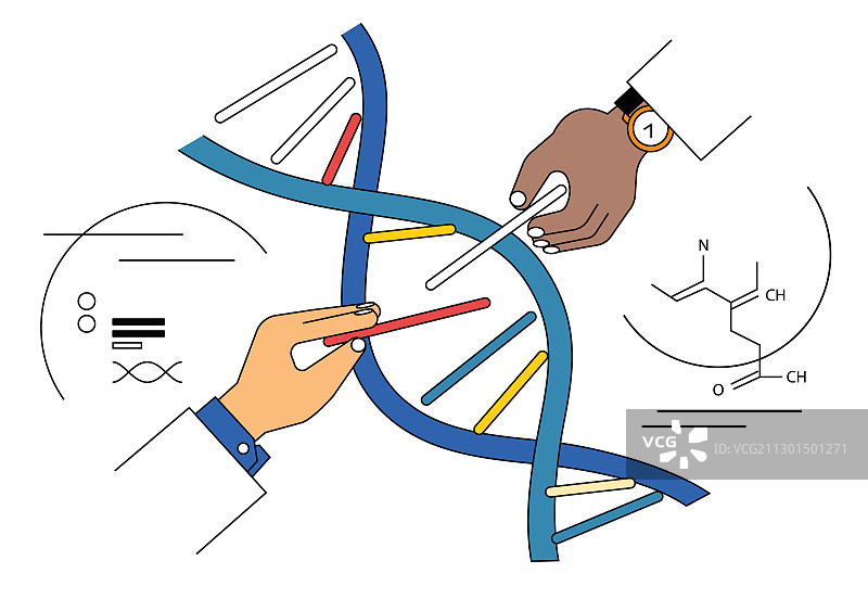 基因组编辑概念图片素材