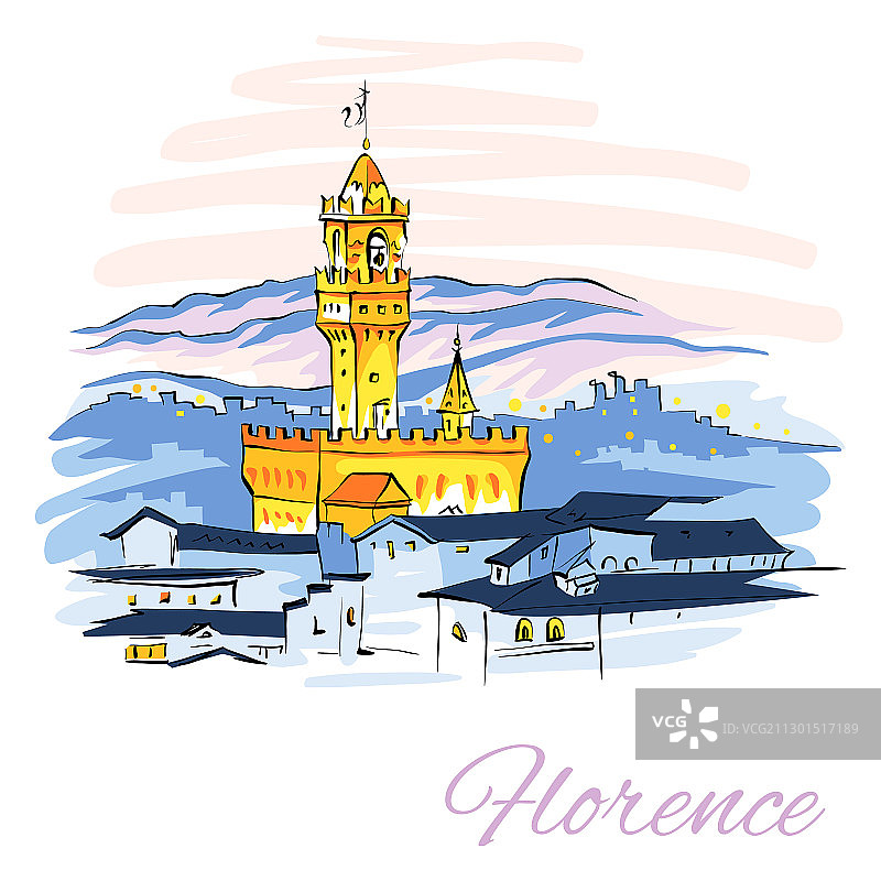 意大利托斯卡纳佛罗伦萨的老宫图片素材