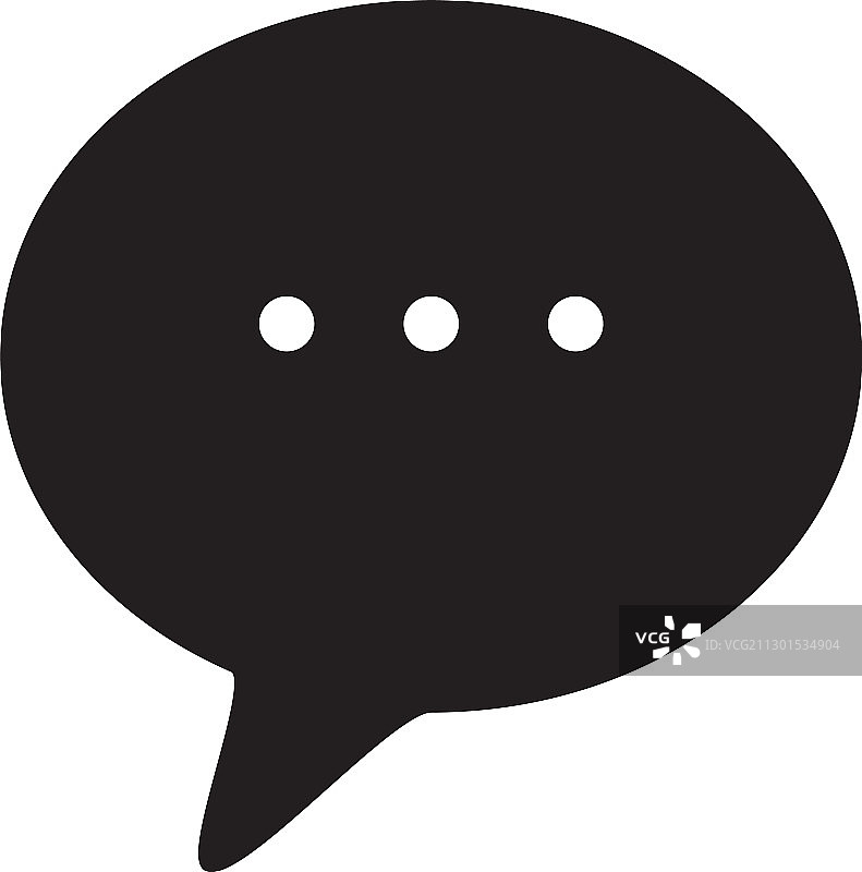 白色背景上的聊天图标图片素材