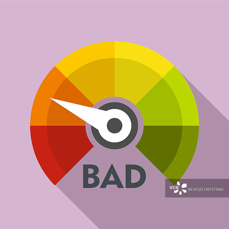 不良信用评分图标（扁平风格）图片素材