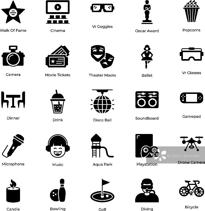 娱乐图标包图片素材