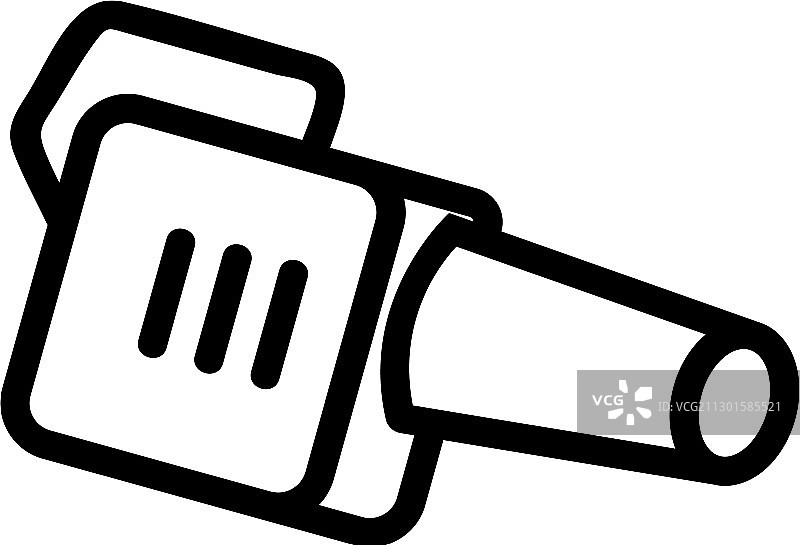 汽油手持鼓风机侧视图轮廓图标图片素材