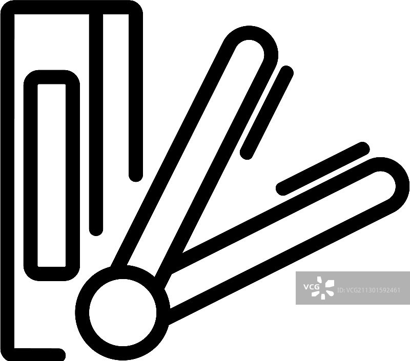 专业直发器轮廓图标图片素材