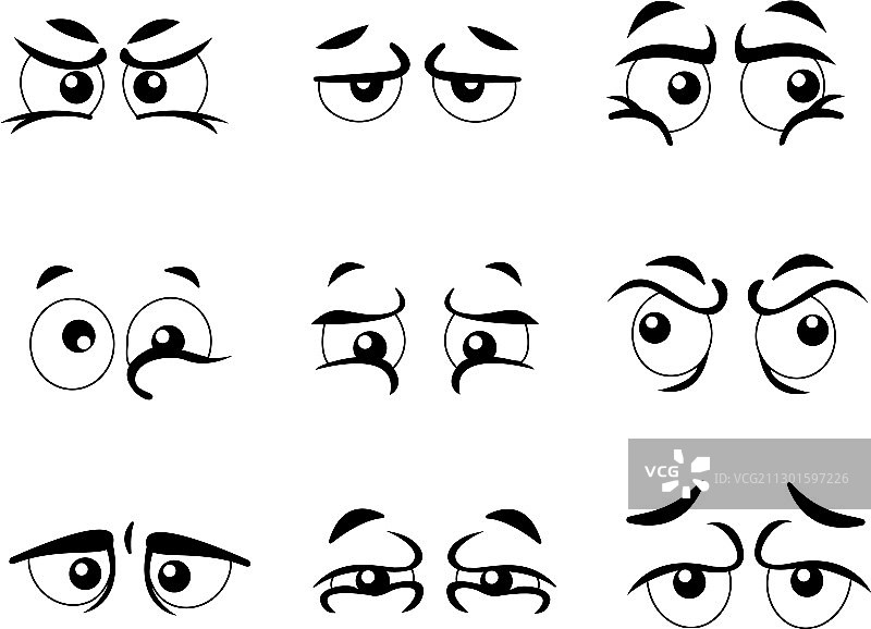 卡通眼睛集合图片素材