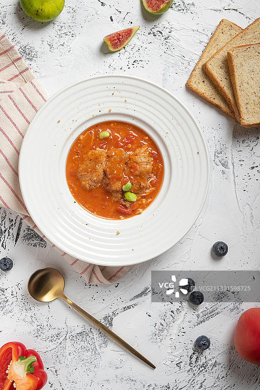 健身轻食减脂餐番茄龙利鱼图片素材