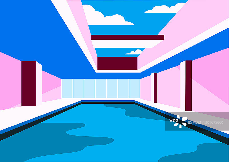 鲜艳的彩色夏季背景插画006图片素材