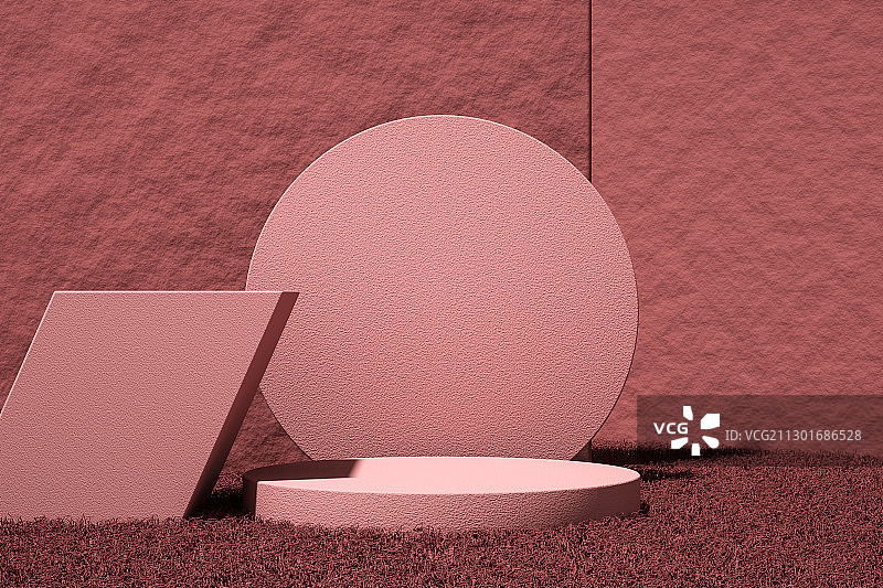 圆形展台电商背景，三维图形图片素材