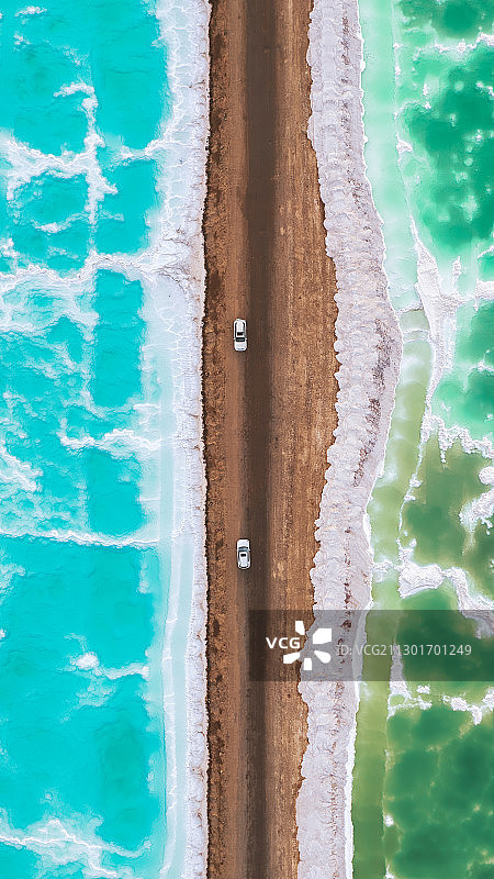 青海大柴旦翡翠湖图片素材