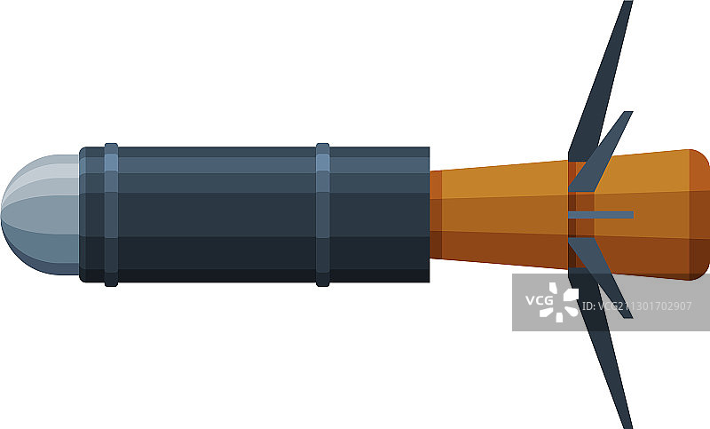 榴弹发射器（军用武器，扁平风格）图片素材