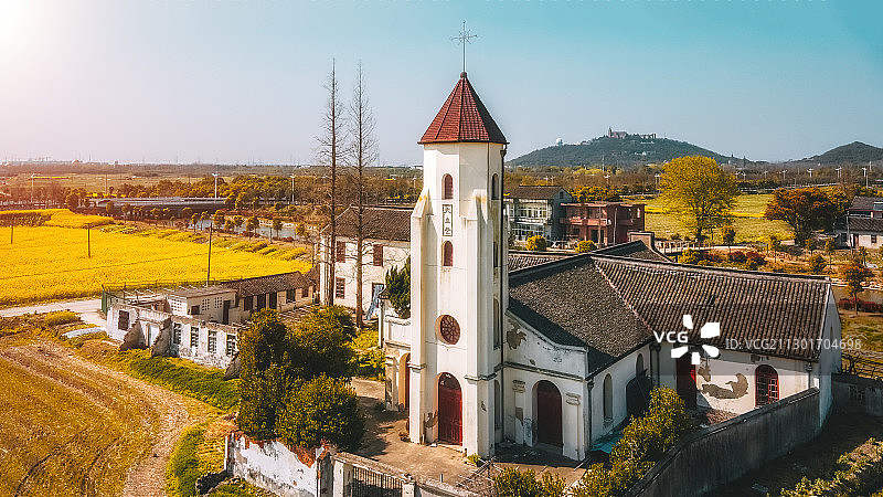 佘山的小教堂图片素材
