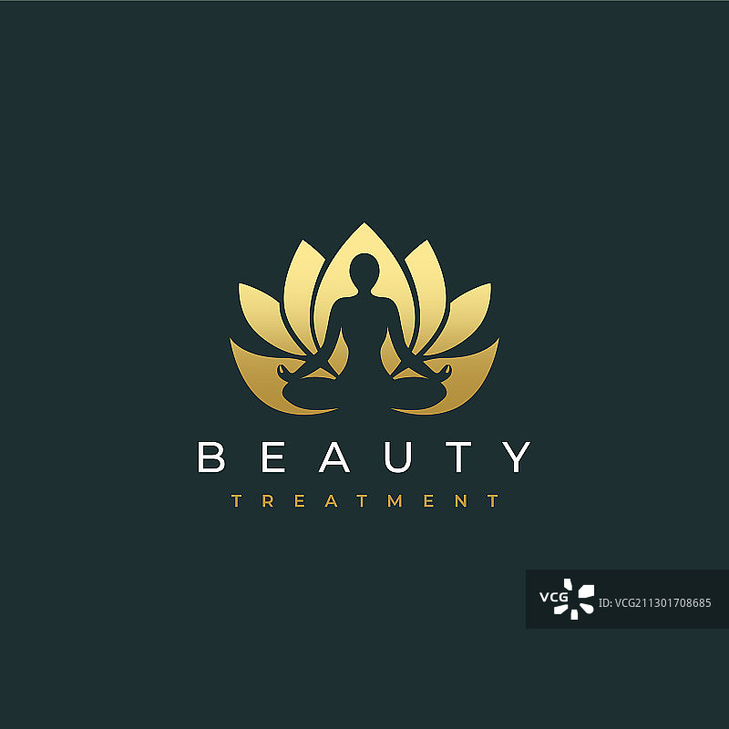 莲花瑜伽水疗标志图片素材